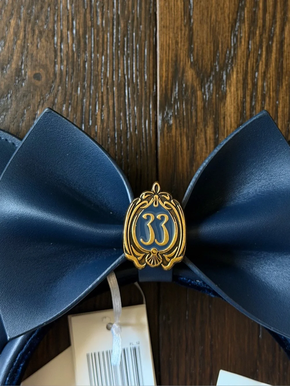 NWT Disneyland Club 33 Limited Edition Minnie Mouse Ears Headband, Navy/Gold